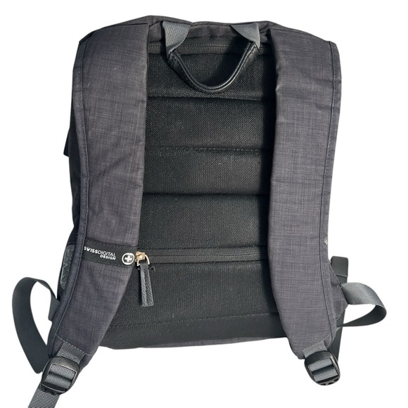 Swiss Digital Micro Business Backpack With Laptop Pocket Gray - Picture 4 of 14